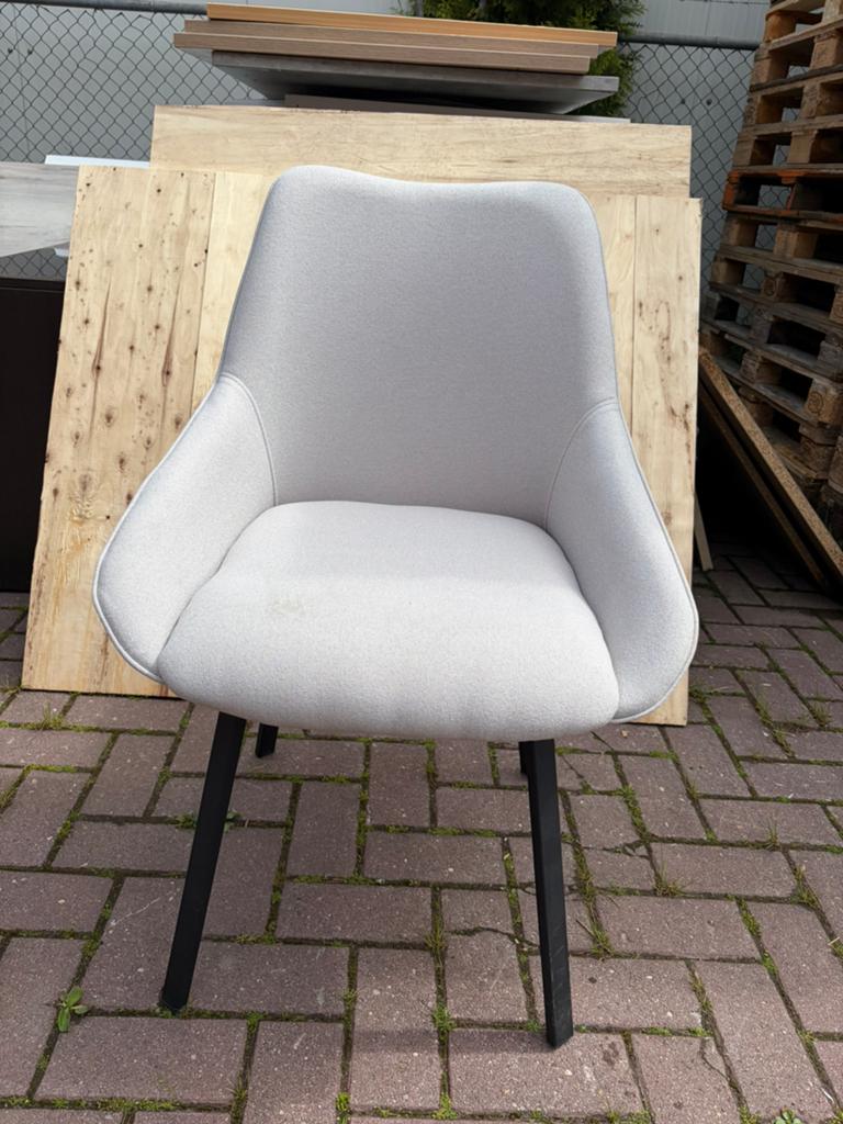 Bronx71 Eetkamerstoel Lova gerecycled polyester grijs, Huis en Inrichting, Stoelen, Ophalen of Verzenden, Zo goed als nieuw, Grijs