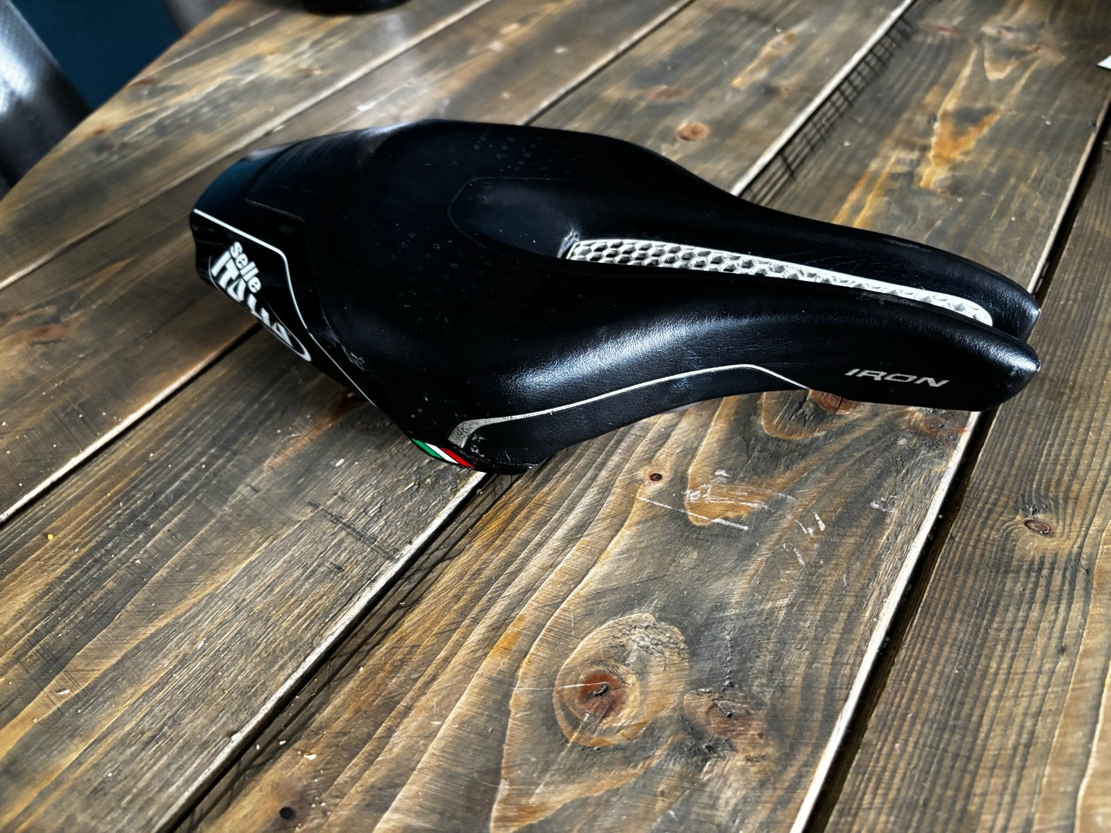 Selle Italia Iron zadel - iron tekno flow s3, Gebruikt, Overige materialen, Ophalen of Verzenden, Tijdrit-/triatlonfiets