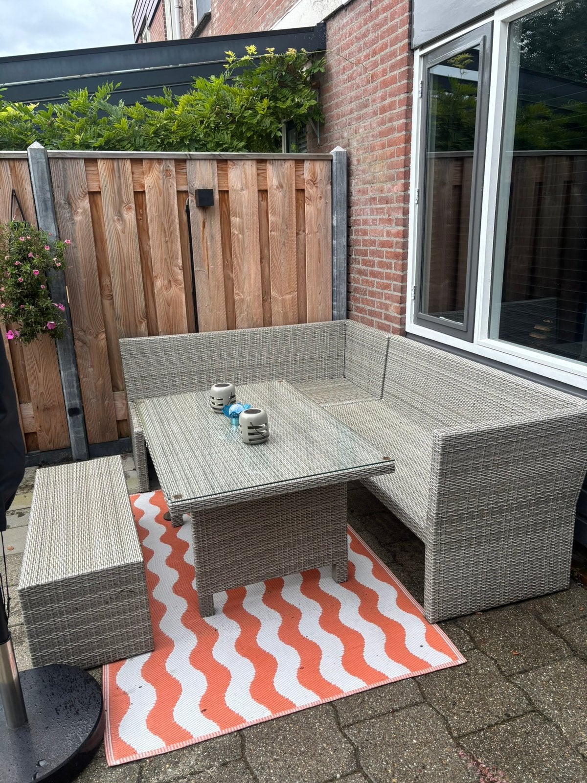 Loungeset Grijs, Tuin en Terras, Ophalen, Gebruikt, 6 zitplaatsen, Loungeset