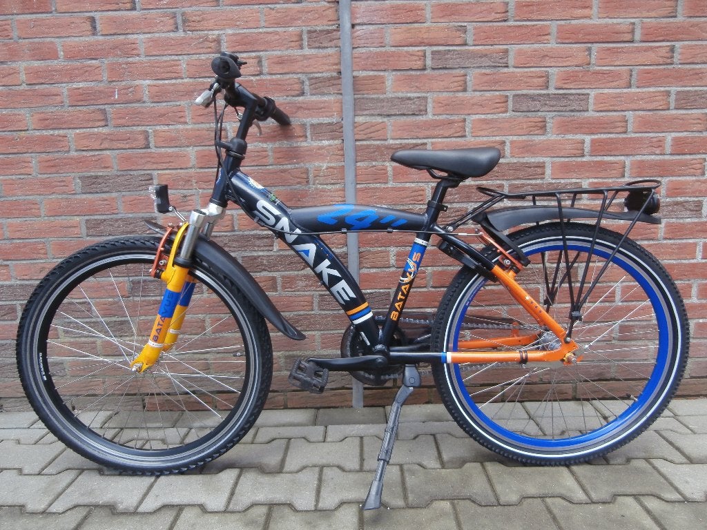 Zeer nette Batavus Snake 24 inch. Donkerblauw-oranje, Ophalen, Terugtraprem, 24 inch, Versnellingen