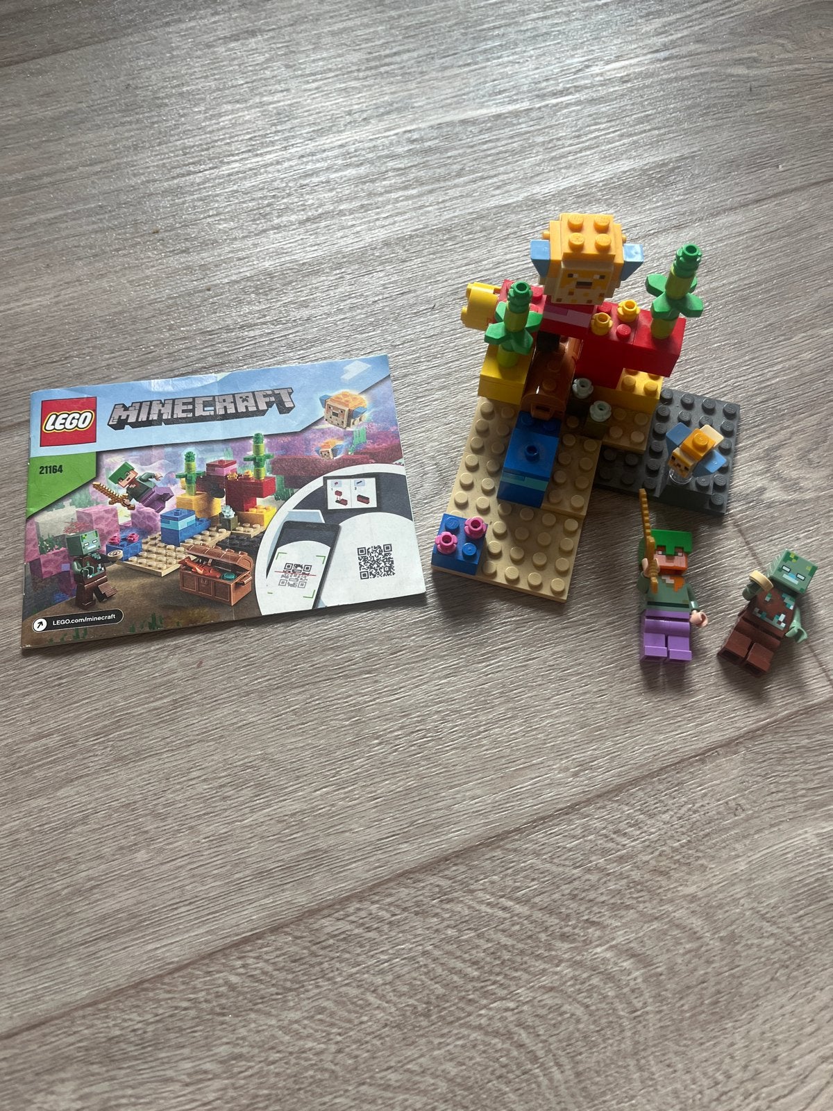 Lego Minecraft 21164 Het Koraalrif - Complete set, Ophalen, Minecraft, Lego, Zo goed als nieuw