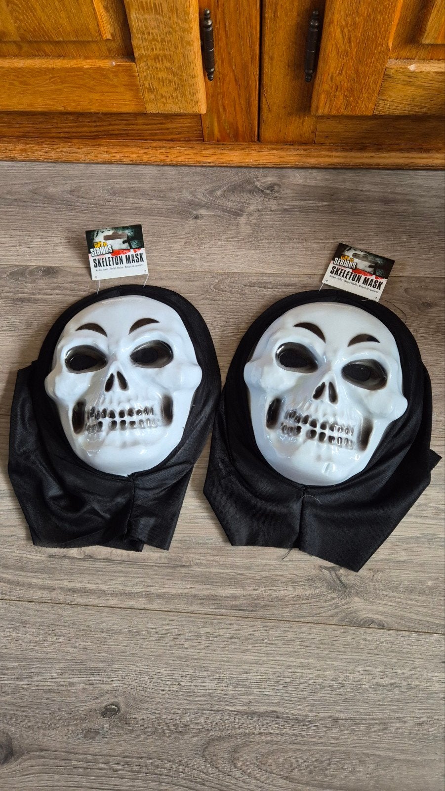 2 Nieuwe Skelet Maskers voor Halloween, Ophalen of Verzenden, Nieuw, Feestartikel, Halloween of Griezel