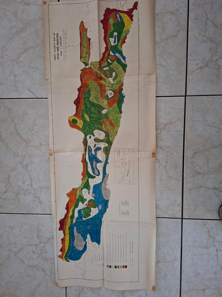 Agro-klimaatkaart Java en Madura - Historische Landkaart, Overige gebieden, Landkaart, 1800 tot 2000, Ophalen
