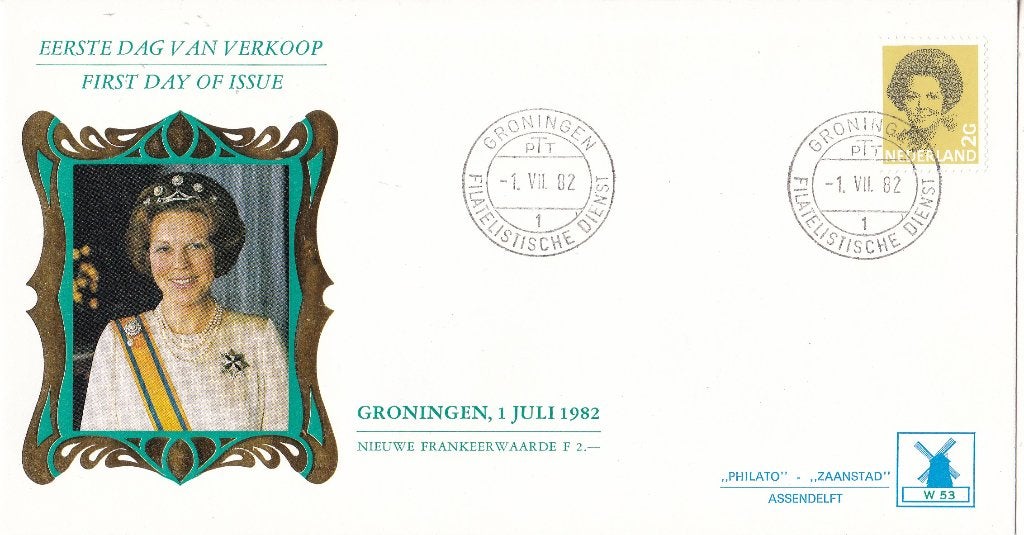 Philato – FDC – Koningin Beatrix – type Struycken - NVPH W53, Postzegels en Munten, Verzenden, Envelop