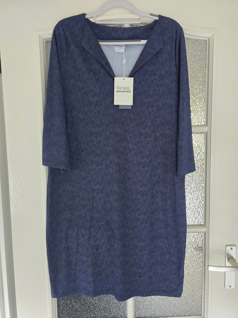 Nieuw maicazz travel jurk L jeansblauw, Ophalen of Verzenden, Nieuw, Blauw, Onder de knie
