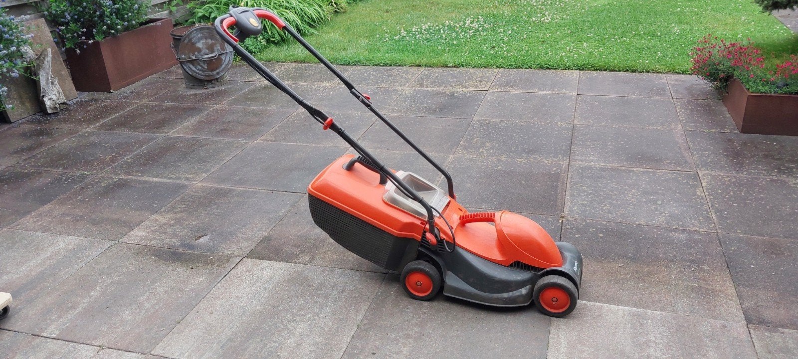 Flymo vision grasmaaier, Tuin en Terras, Zweefmaaier, Ophalen, Gebruikt