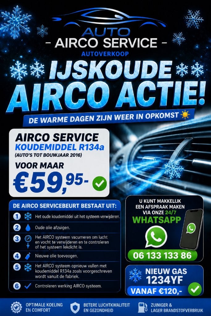 AIRCO VULLEN AANBIEDING R134a /R1234yf GOEDKOOPSTE IN TWENTE, Overige werkzaamheden