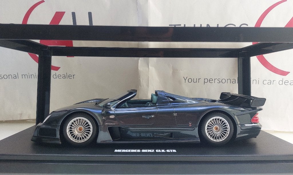GT Spirit 1:18 Mercedes-Benz CLK GTR Roadster 1998 grijs, Ophalen of Verzenden, Nieuw, Auto, Overige merken