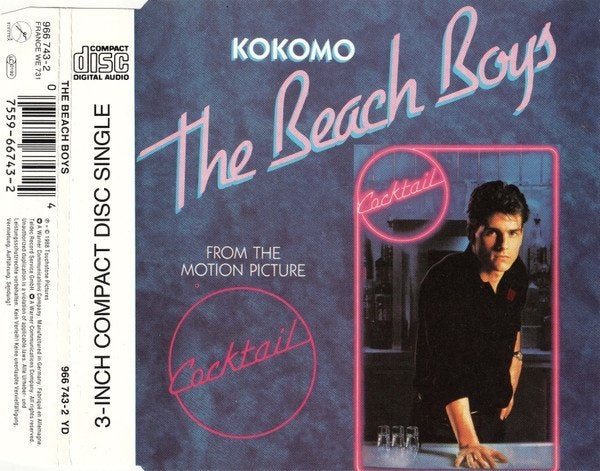 Beach Boys – Kokomo 3 Inch CD Maxisingle 1988 💿, Verzenden, Zo goed als nieuw, Pop