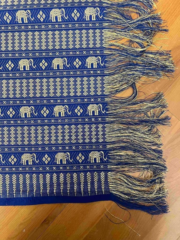 Soepele grand foulard kleed uit Thailand 240/203 cm, Huis en Inrichting, Woonaccessoires | Plaids en Woondekens, Gebruikt, Etten-Leur