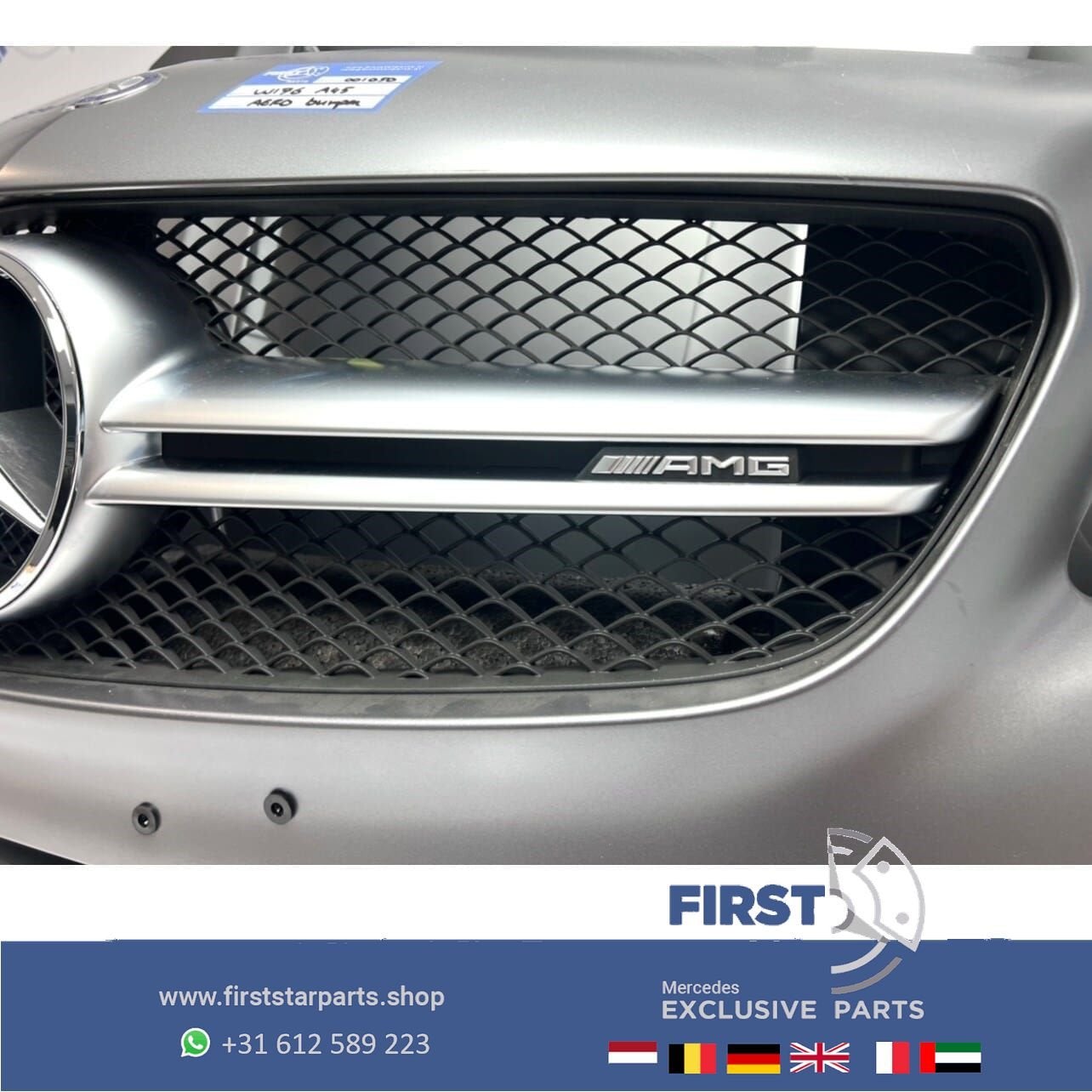 W176 A45 AMG AERO PERFORMANCE PAKKET FACELIFT VOORKOP MAT GR, Gebruikt, -, Voor, Ophalen of Verzenden