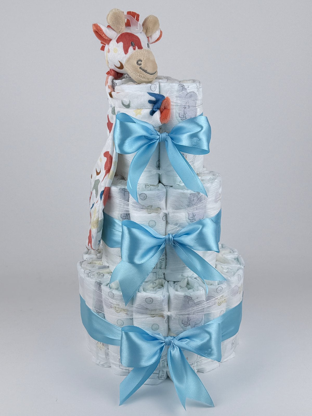 Luiertaart jongen happy horse tut giraffe gilles h blauw, Ophalen of Verzenden, Nieuw, Kraamcadeau