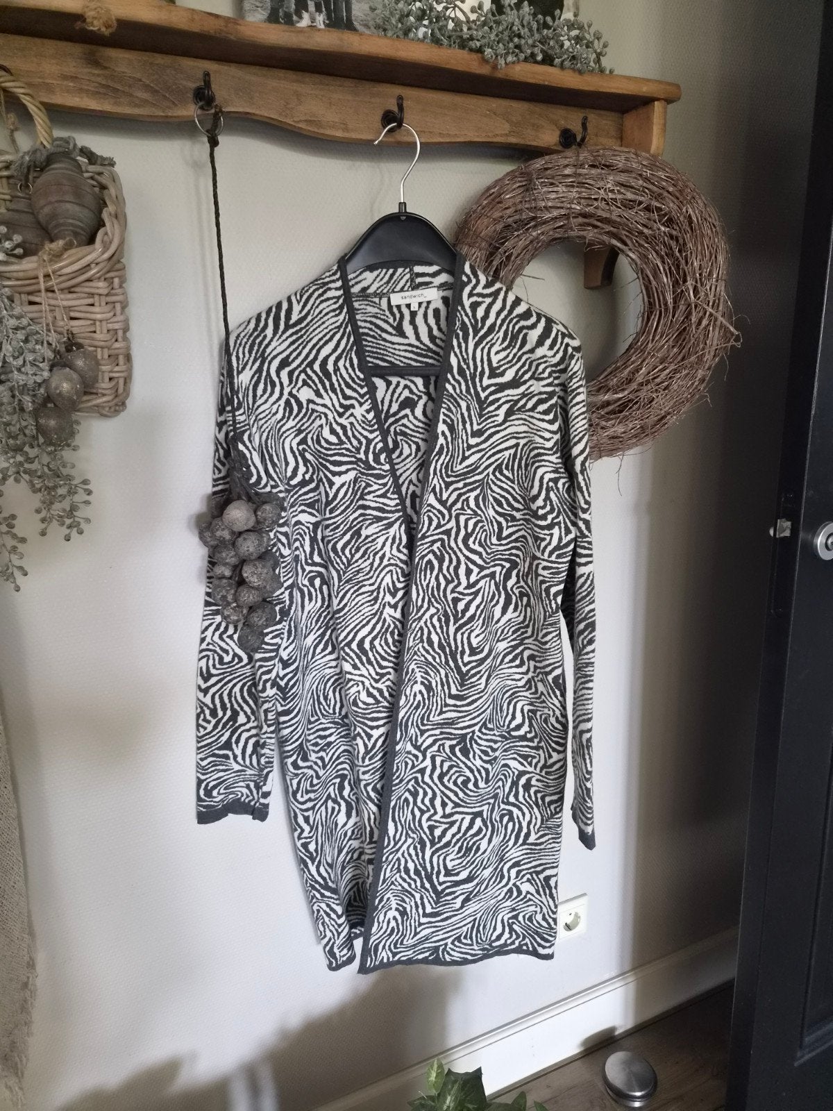 Sandwich vest met zebraprint - Maat L, Zwart, Maat 42/44 (L), Ophalen of Verzenden, Sandwich