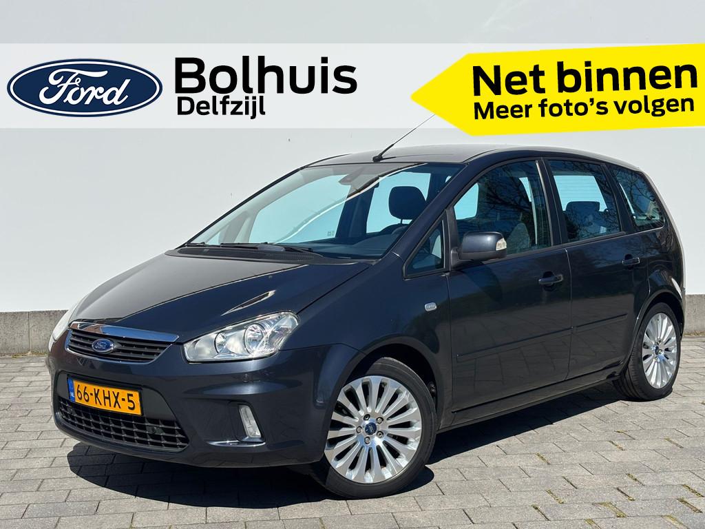 Ford C-MAX 1.8-16V 125 pk Limited | 100% dealer onderh.| 1e, Gebruikt, Zwart, 4 cilinders, Handgeschakeld