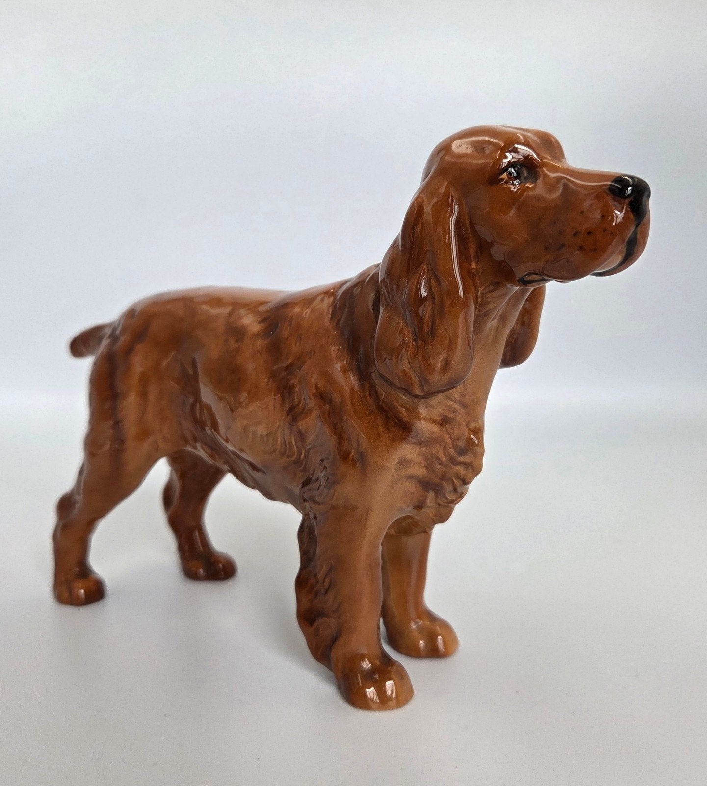 Vintage Beswick Spaniel Hond Beeldje - Glanzend Bruin, Ophalen of Verzenden, Zo goed als nieuw, Hond of Kat, Beeldje of Figuurtje