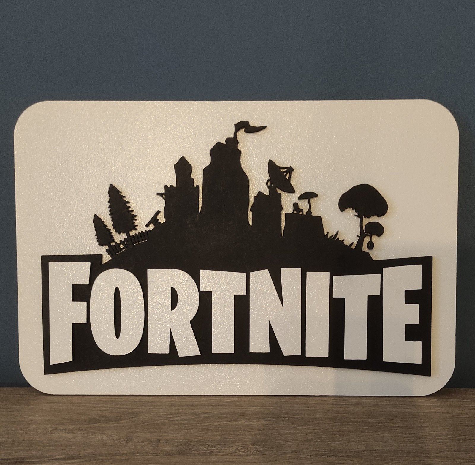 Fortnite gamer game kamer deur/wand bord., 30 cm, Hout, Meerkleurig, Nieuw