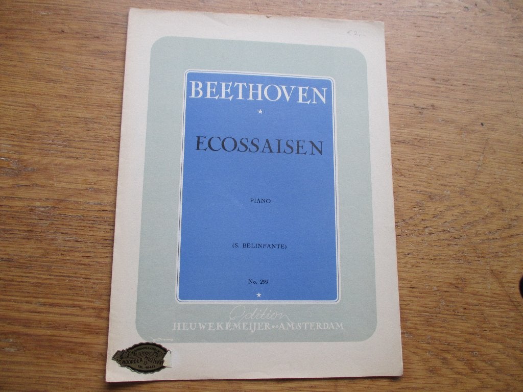 Beethoven - ecossaisen - piano, Gebruikt, Klassiek, Ophalen of Verzenden, Artiest of Componist