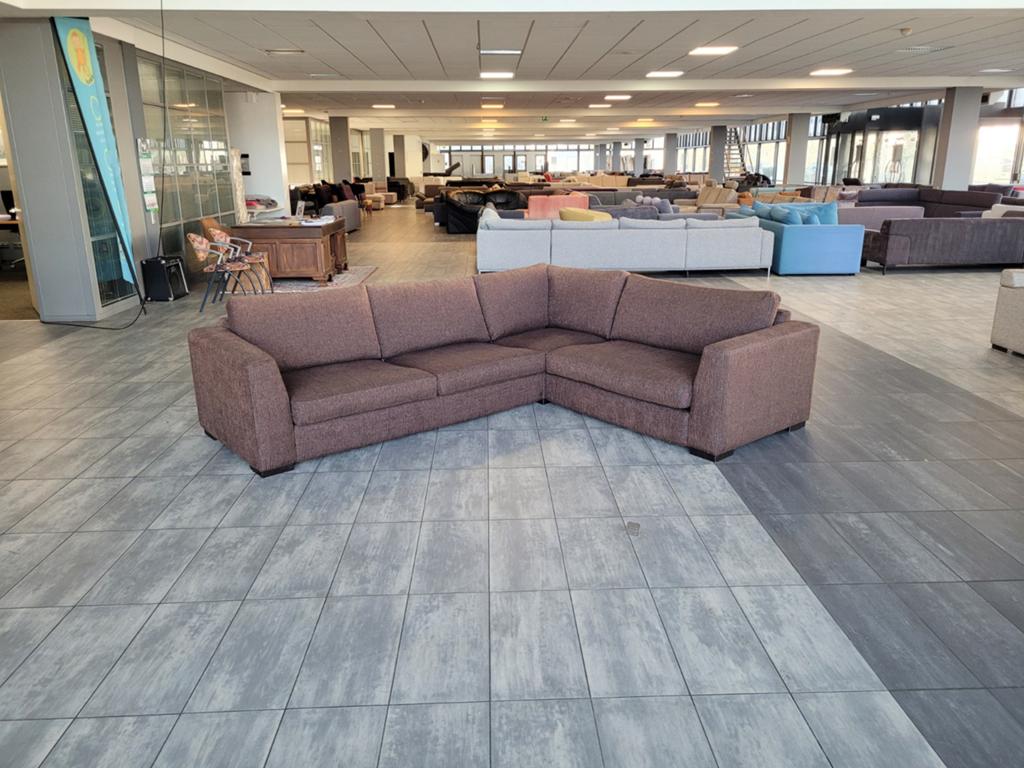 ✅️️️️️ Donkerbruine hoekbank 285x230 | Refurbished +Bezorgen, Huis en Inrichting, Banken | Bankstellen, 250 tot 300 cm, Hoekbank