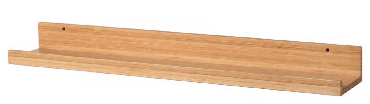 IKEA MALERAS plank 75 cm - Bamboe fotoplank/boekenplank, Ophalen, Zo goed als nieuw