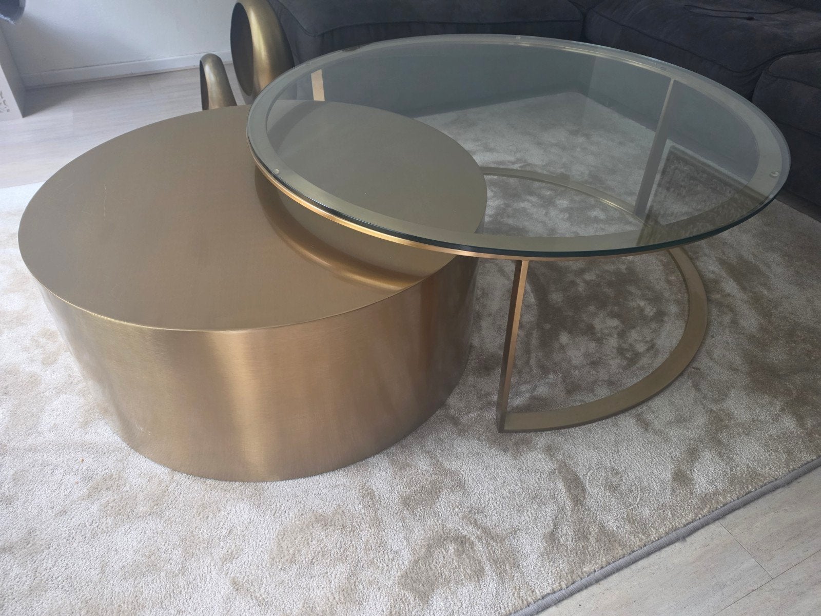 Richmond salon tafel 2 delig.., Ophalen, Zo goed als nieuw, Overige materialen