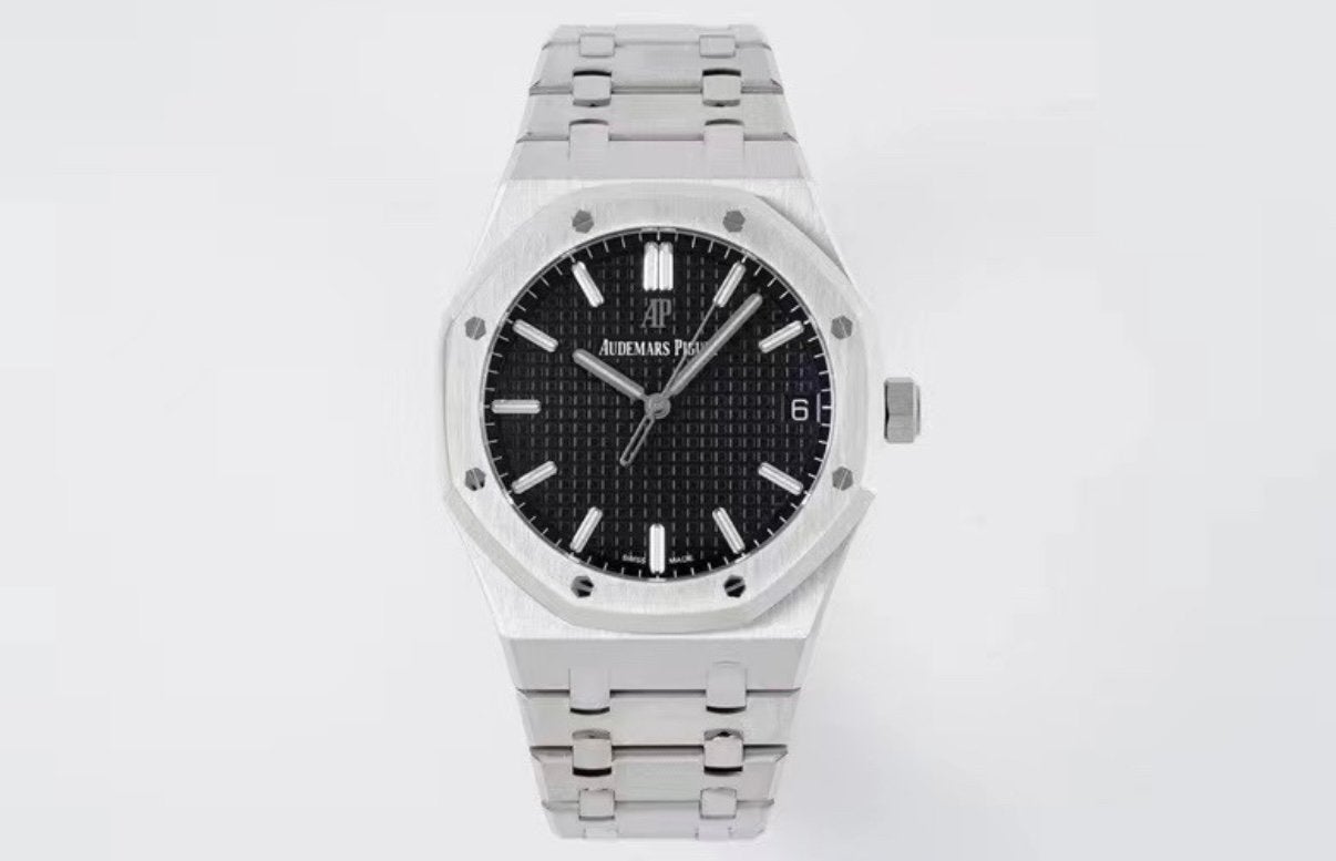 Audemars Piguet Royal Oak Automaat Horloge zwart wijzerplaat, Sieraden, Tassen en Uiterlijk, Ophalen of Verzenden, Nieuw, Polshorloge