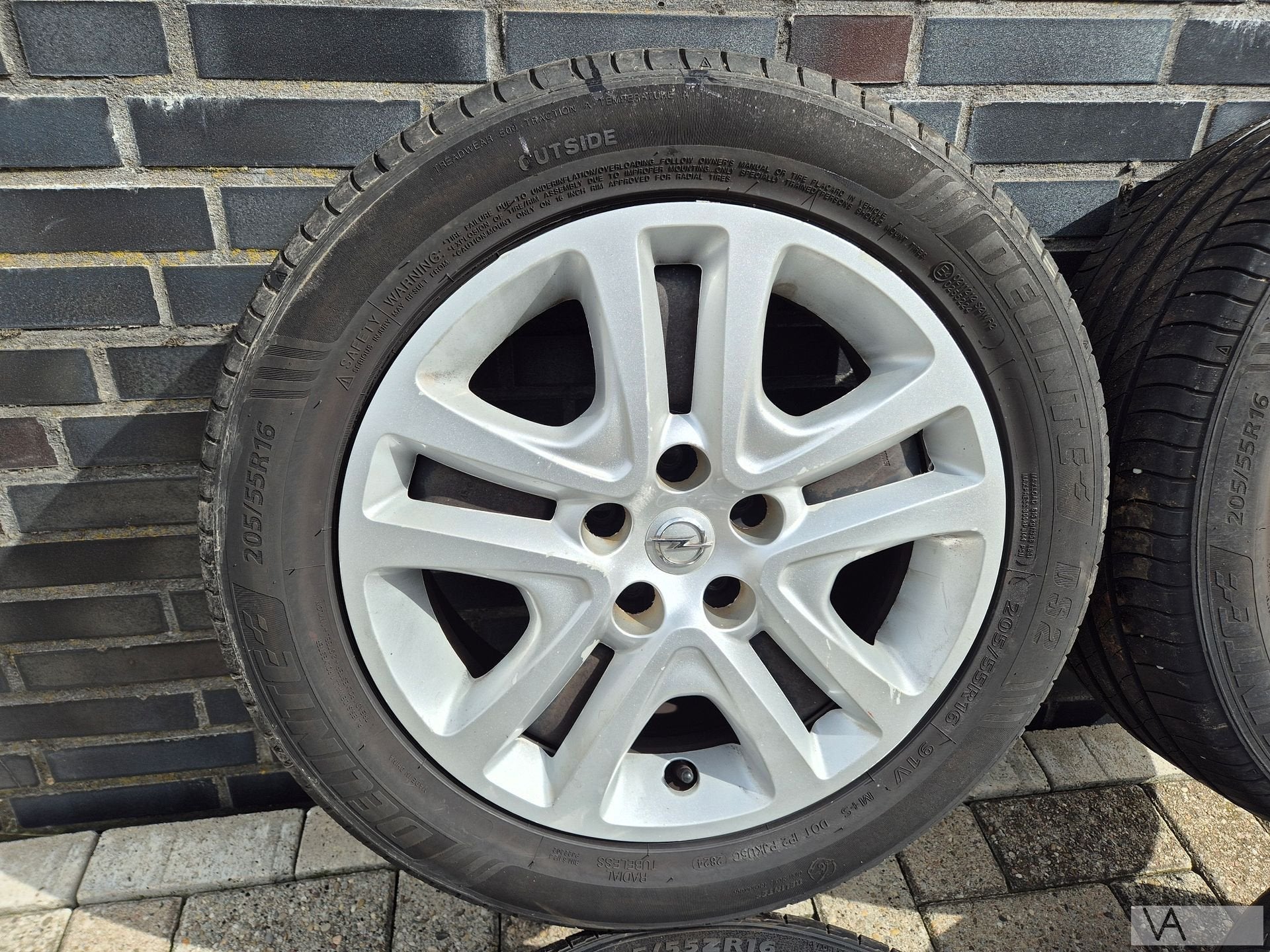 Set velgen met wieldop van Opel Astra J en K / Mokka 16 inch, Gebruikt, -, -, Banden en Velgen