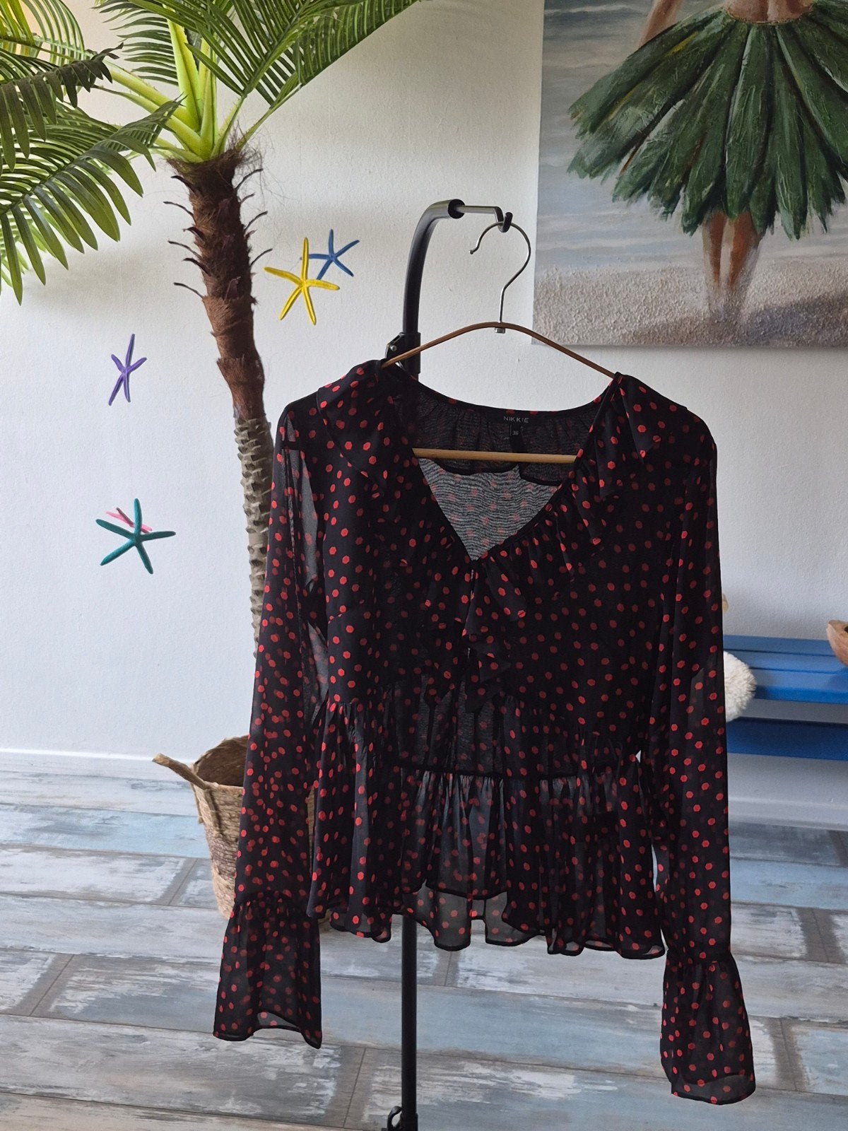Leuke blouse van NIKKIE, Zwart, Ophalen of Verzenden, Zo goed als nieuw, Nikkie
