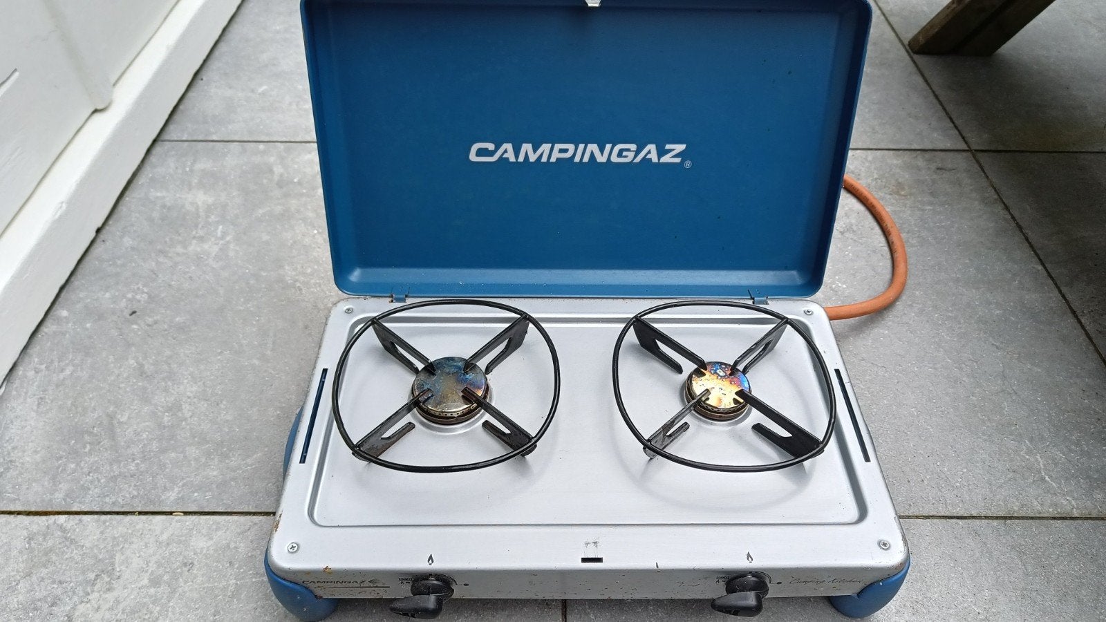 Campingaz 2-pits gasfornuis met gasfles, Ophalen, Gebruikt
