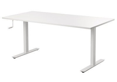IKEA SKARSTA zit/sta bureau – wit – 12070, Ophalen, Zit-sta bureau, Spaanplaat of MDF, In hoogte verstelbaar