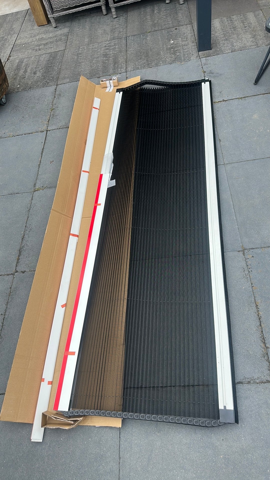 Nieuwe schuifHordeur - 225cm hoog, 130 cm breed, Doe-het-zelf en Verbouw, Deuren en Horren, Ophalen, Kunststof, 80 tot 100 cm