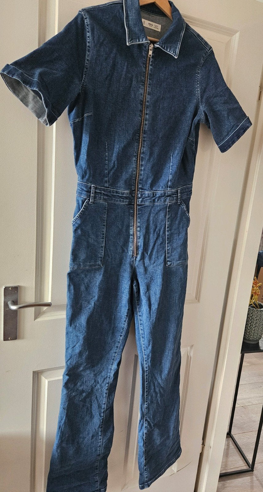 Mango Spijker jumpsuit XL, Mango, Ophalen of Verzenden, Gedragen, Blauw