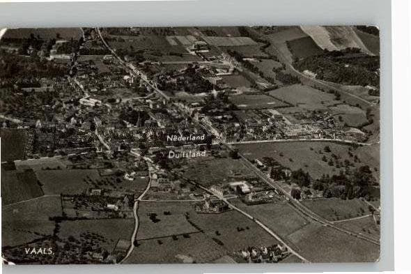 Vaals Panorama op de grens met Duitsland st 1959, Verzenden, 1940 tot 1960, Gelopen, Limburg