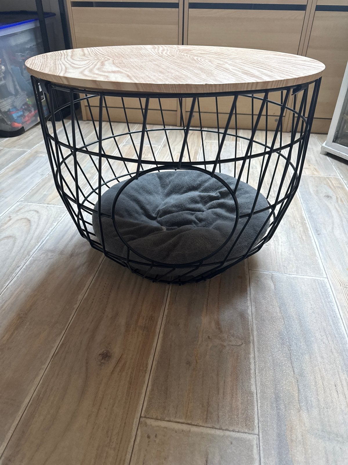 Salontafel met opbergruimte en kattenmand, Ophalen, Minder dan 45 cm, Minder dan 55 cm, Gebruikt