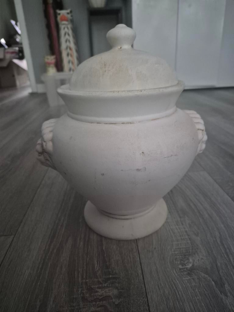 Decoratieve pot met deksel - leeuwenkop design, Ophalen of Verzenden