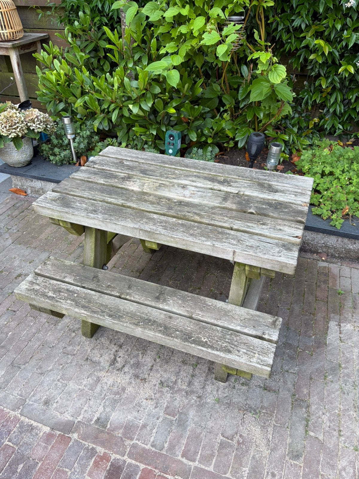 Kinder picknickbankje, Ophalen, Gebruikt, Rechthoekig, Hout