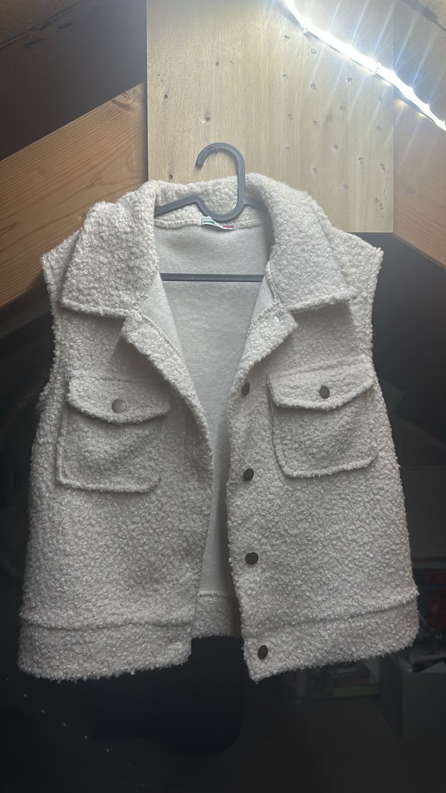 Mooie teddy bodywarmer, one size tot maat 42, Made in Italy, Ophalen of Verzenden, Zo goed als nieuw