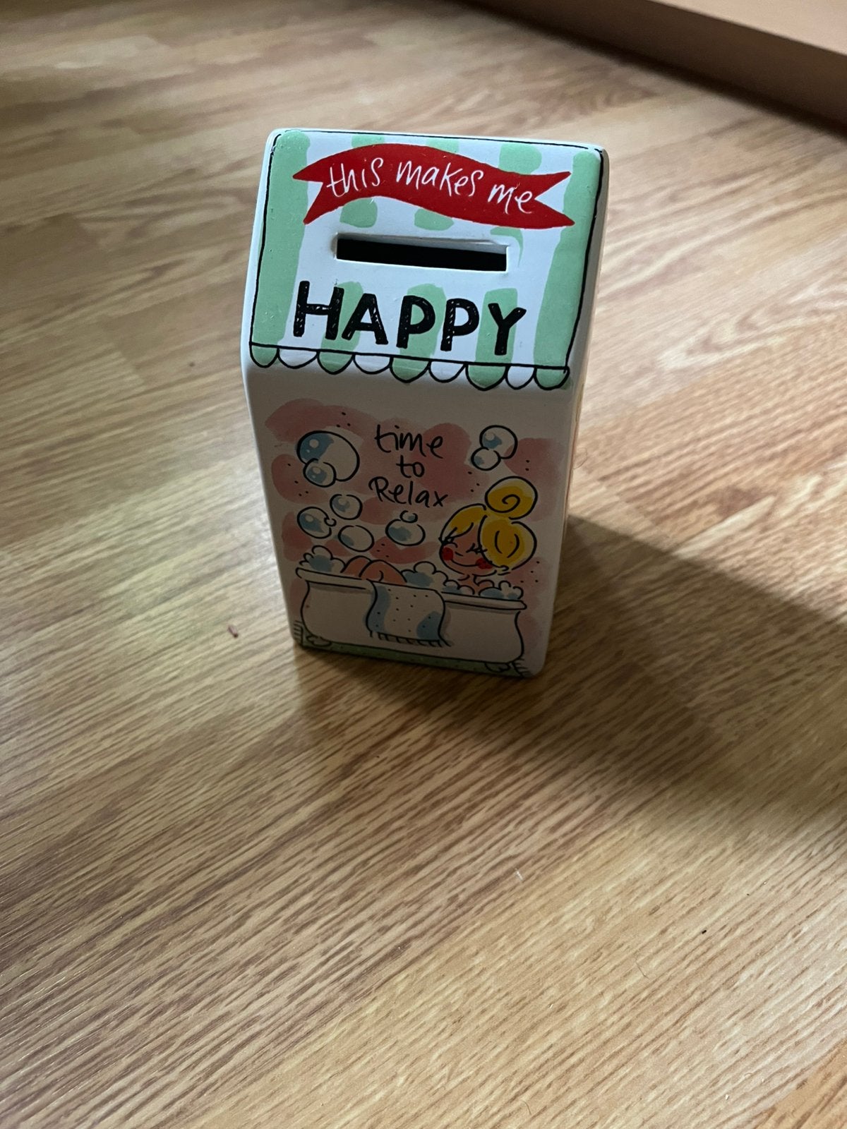 Blond amsterdam spaarpot happy, Ophalen, Zo goed als nieuw, Steen, Aardewerk of Keramiek, Overige thema's