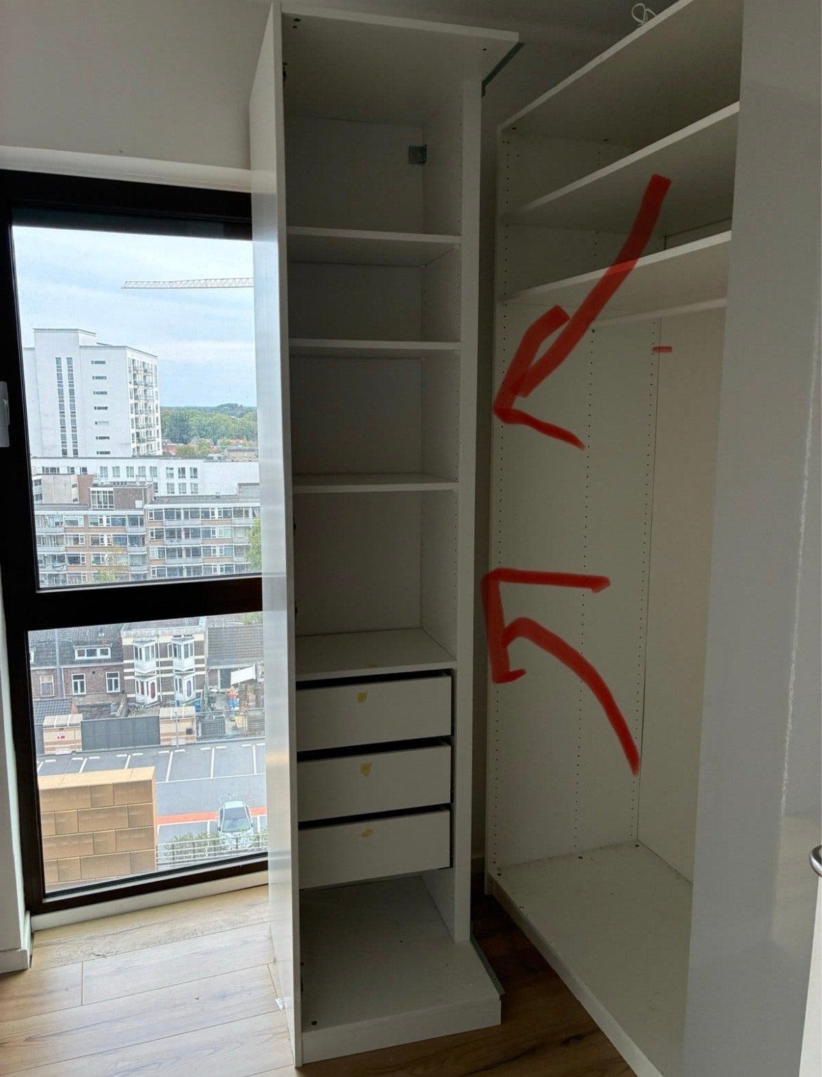 IKEA Pax Hoekelement wit 53x58x236 cm, Huis en Inrichting, Ophalen, Zo goed als nieuw
