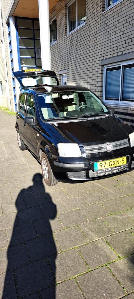 Fiat Panda 1.2 44KW 60PK 2008 Zwart, Auto's, Fiat, Voorwielaandrijving, Zwart, Origineel Nederlands, Handgeschakeld