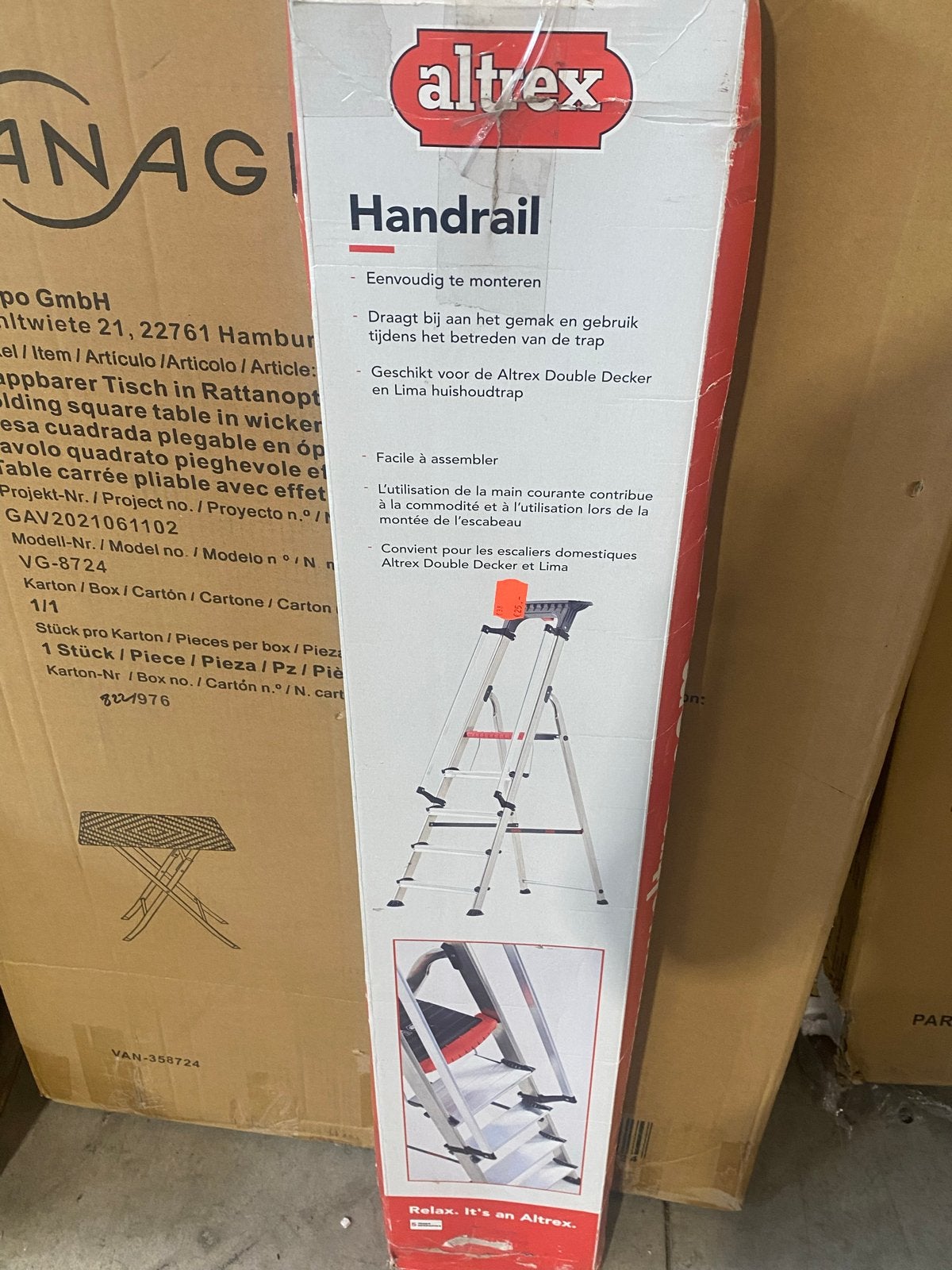 Altrex Handrail voor Double Decker/Lima huishoudtrap, -, Trap, -, Nieuw
