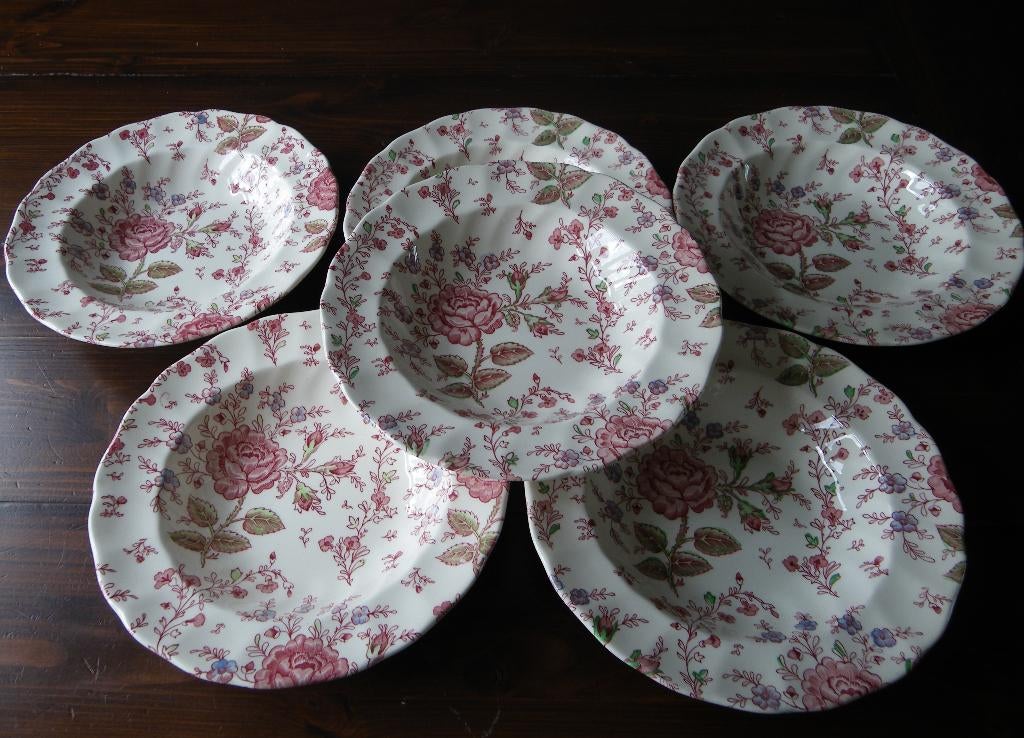 Johnson Brothers/Bros ROSE CHINTZ  Diepe borden 22 cm, Ophalen of Verzenden, Zo goed als nieuw, Bord(en), Overige stijlen