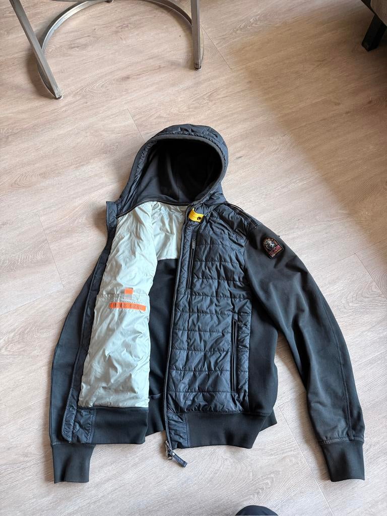Parajumper Fleece Puffer - Zwart/Blauw, Ophalen of Verzenden, Zo goed als nieuw