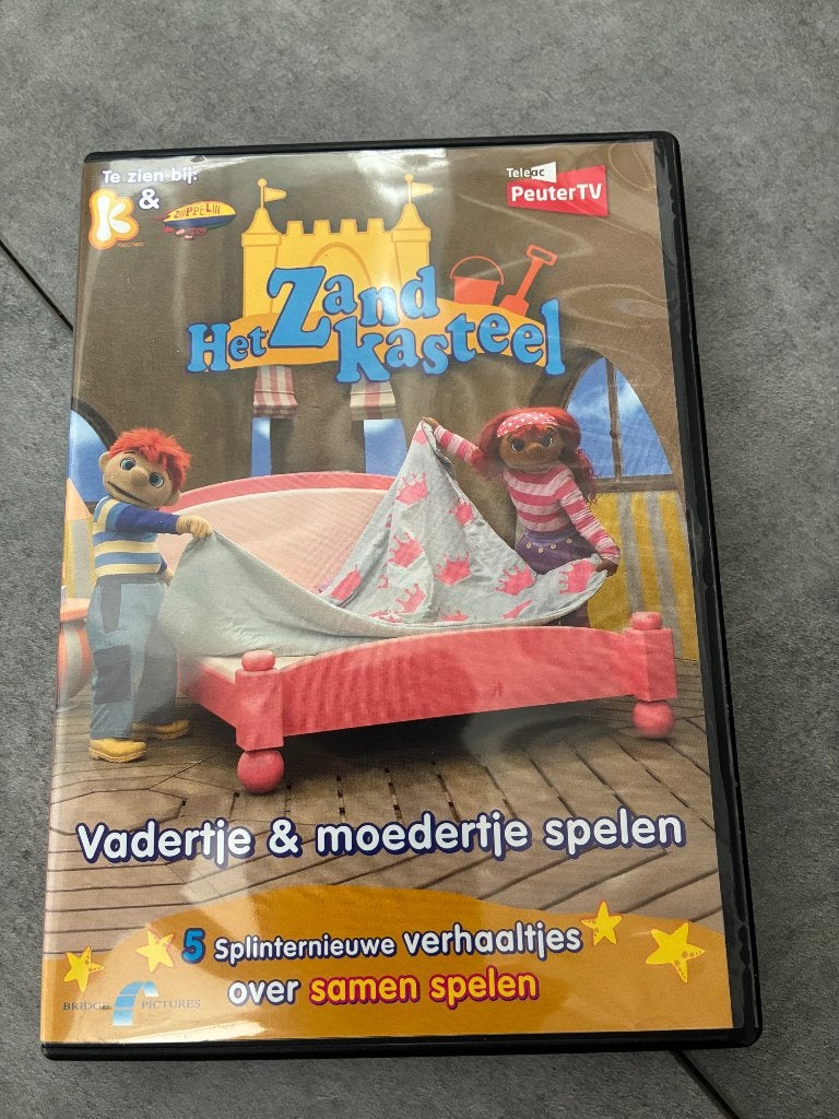 Het zandkasteel vadertje en moedertje spelen dvd, Alle leeftijden, Ophalen of Verzenden, Gebruikt, Nederlands