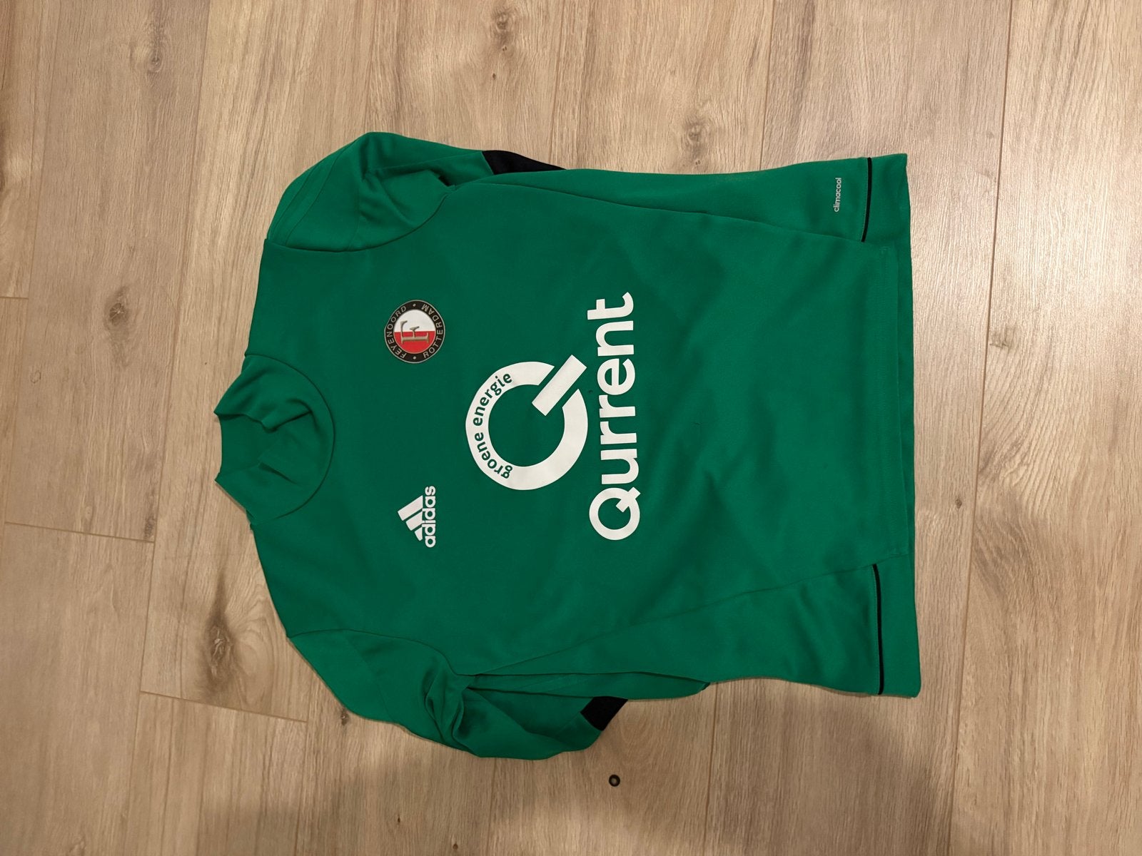 Feyenoord trainingstrui groen Adidas maat S, Ophalen of Verzenden, Zo goed als nieuw, Voetbal, Groen
