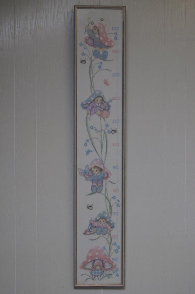 Groeimeter geborduurd., Ophalen, Zo goed als nieuw, Wanddecoratie