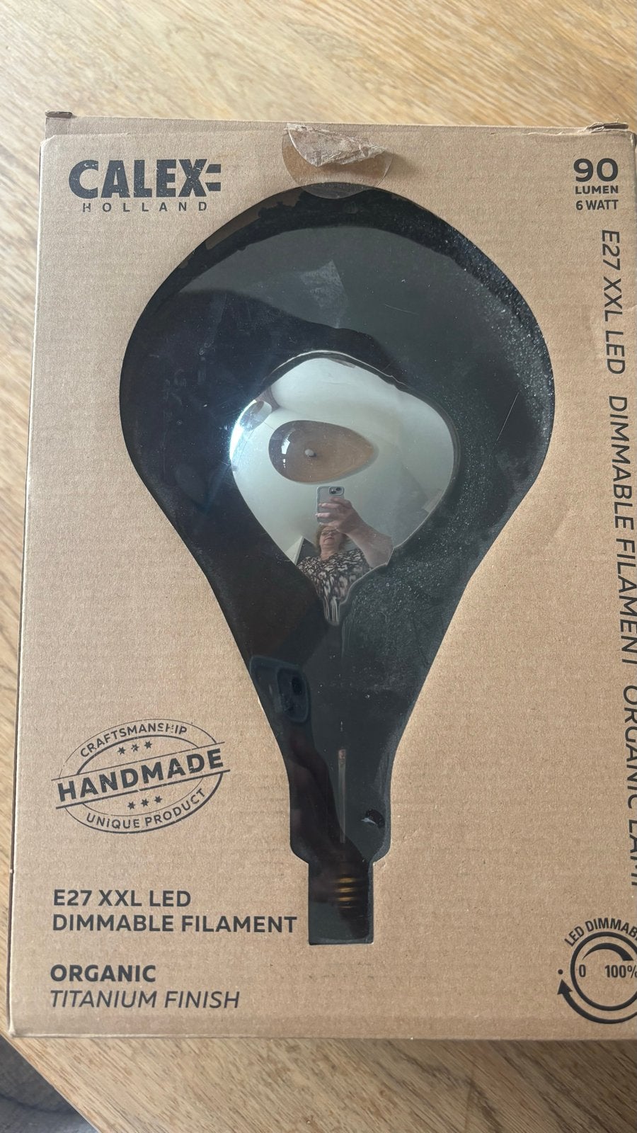 Calex E27 XXL LED Dimbare Filament Lamp Organic Titanium, Huis en Inrichting, Lampen | Losse lampen, Led-lamp, Dimbaar, Minder dan 10 watt