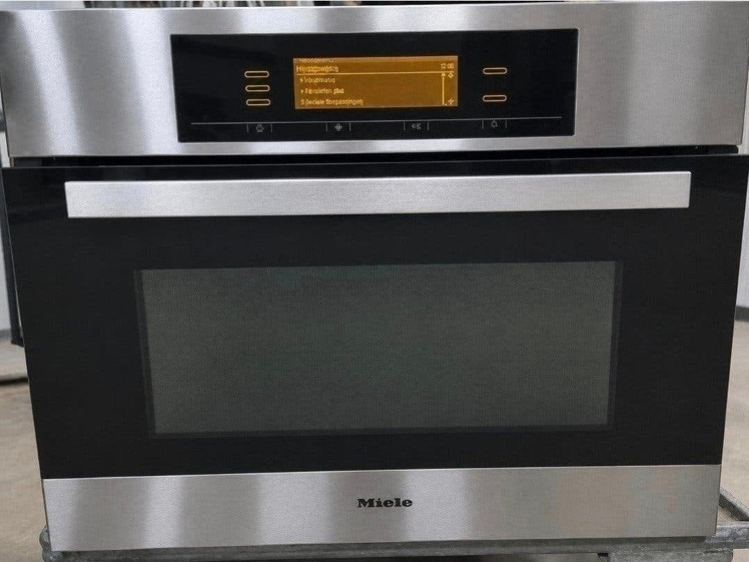 Miele combioven H5080BM -met eventueel zelfde koffiemachine, Minder dan 45 cm, Gebruikt, Ophalen of Verzenden, Combi-oven