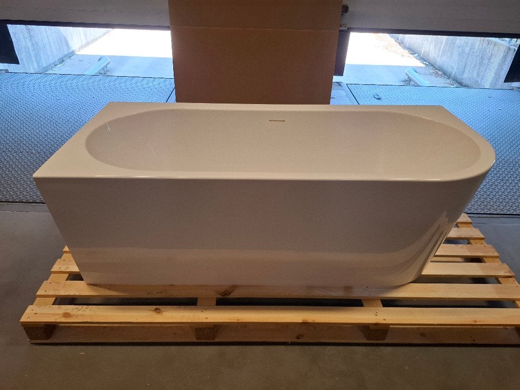 Xenz Charley links 165x75x58 half vrijstaand bad glans wit, Ophalen of Verzenden, Zo goed als nieuw, Bad