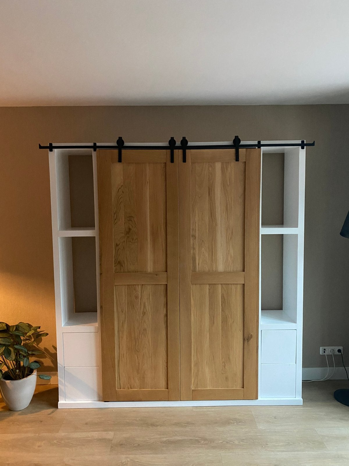 Tv meubel. Op maat gemaakt custom made, Ophalen, Gebruikt, 25 tot 50 cm, 200 cm of meer