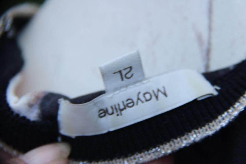 Top zwart/ wijnrood Mayerline mt 2L transpa Vaste prijs AAN, Kleding | Dames, Zwart, Maat 42/44 (L), Ophalen of Verzenden, Zo goed als nieuw